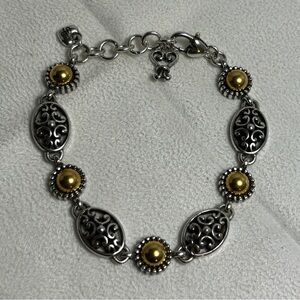 Brighton Intrigue Bracelet Two-tone Silver Plated 8" Mixed Metals